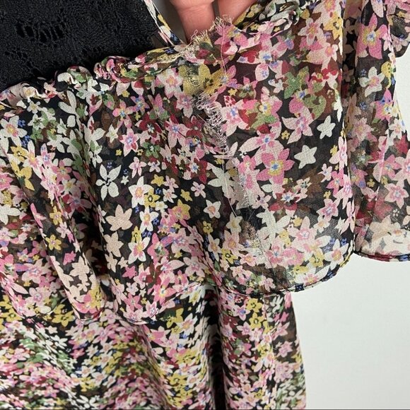 Slate‎ and Willow Floral Maternity Dress Off Shoulder Lace Shift Size XL Pink - Picture 11 of 12